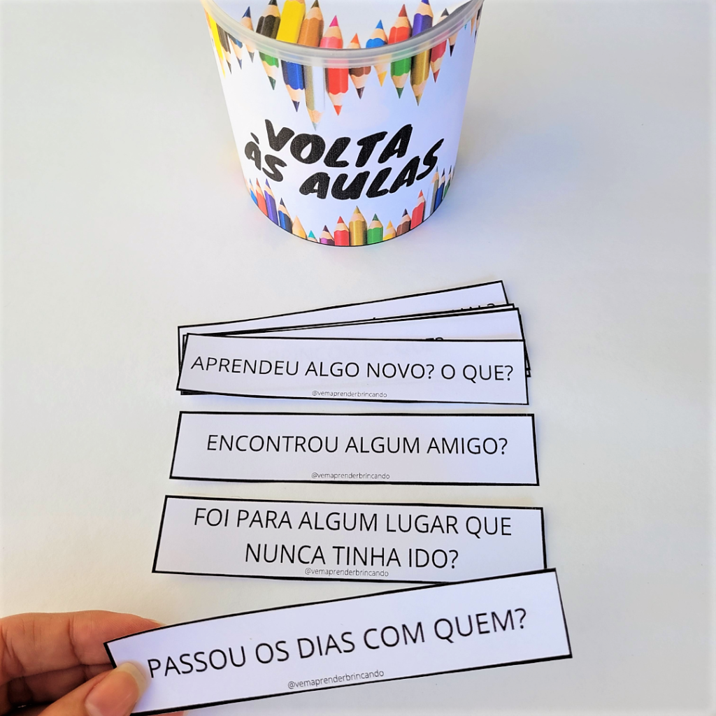 Dinâmica De Volta às Aulas Vem Aprender Brincando 