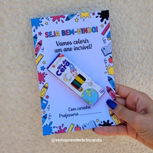 Cartão de Boas Vindas - Volta às Aulas